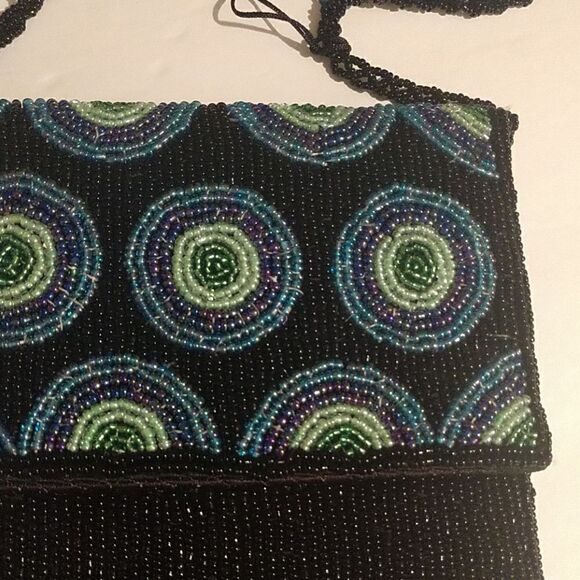 👌 New Black Beaded Purse - Picture 1 of 4